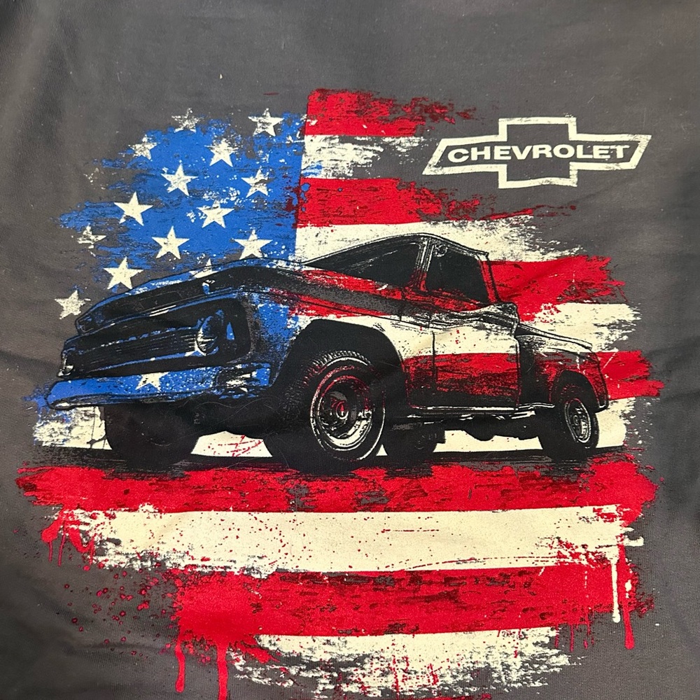 Official Chevy truck hoodie size large American flag